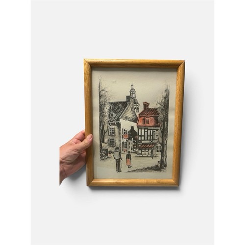 Vintage quebec city - quebec, print