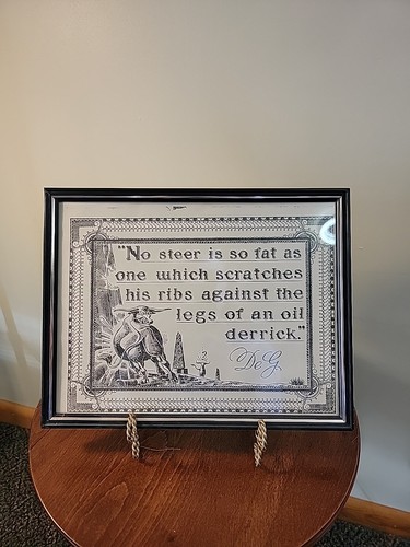Framed print with quote - , and